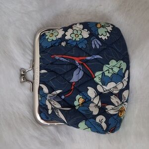 Vera Bradley Quilted Blue and Floral Coin Purse